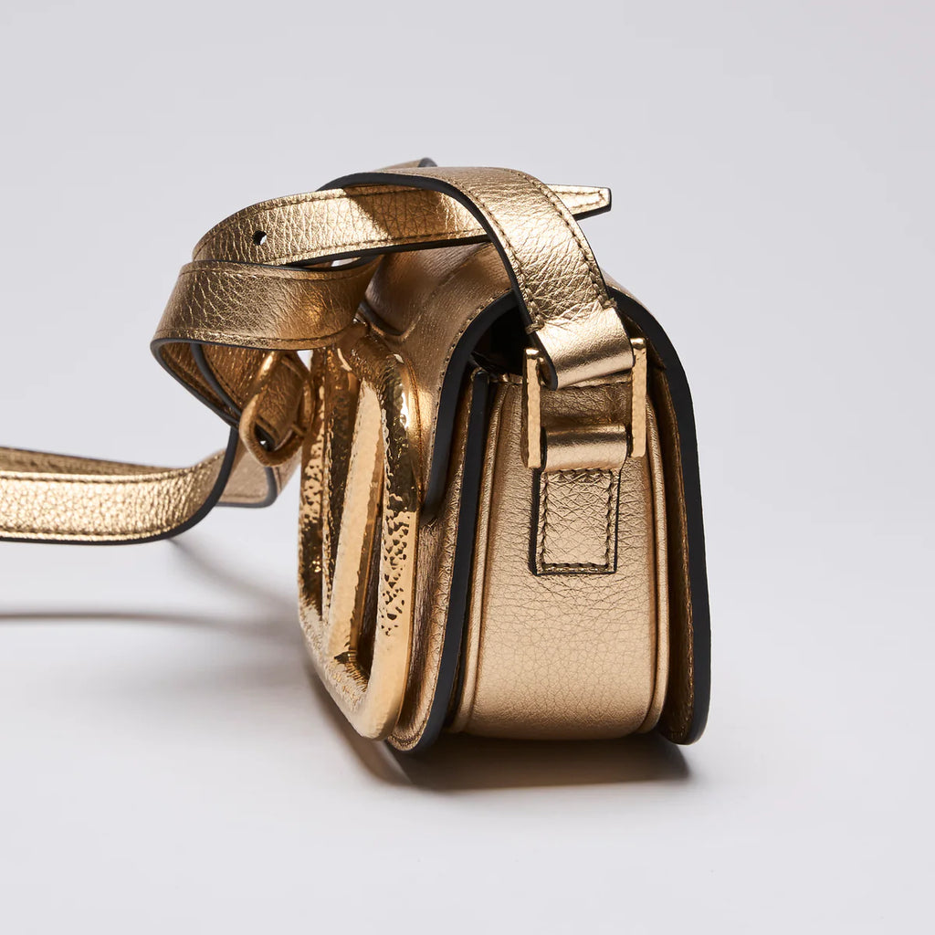 Valentino Garavani Gold Supervee Crossbody Bag Coeur Cult Core