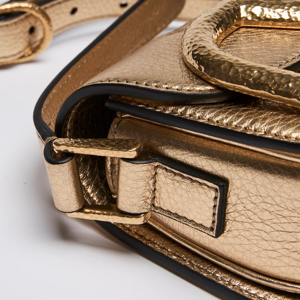 Valentino Garavani Gold Supervee Crossbody Bag Coeur Cult Core