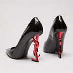 YSL Patent Opyum 100 Pump Heels With Red YSL Heel size 39